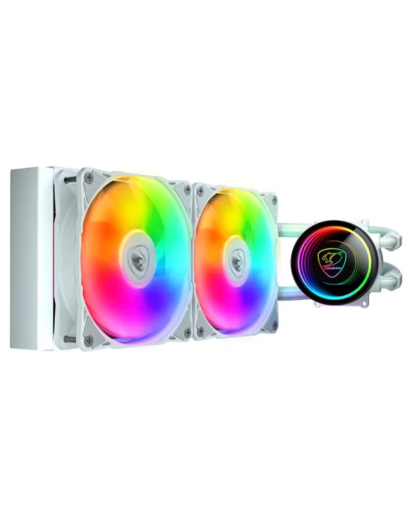 Ventilador Cooler CPU Water Poseidon Elite ARGB 240 Cougar Color Blanco