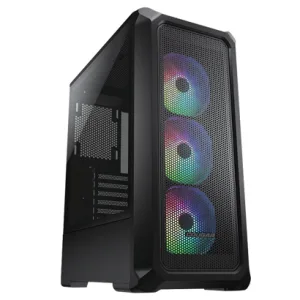 Gabinete Gamer Cougar Archon 2 Mesh RGB Black - Mid Tower, 3x ARGB, Vidrio Templado, ATX/mATX