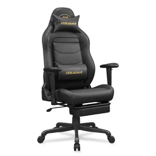 Silla Gamer Cougar Explorer Neo Gold, Reclinación 155°, Hasta 120kg, Reposapies Retráctil - Imagen 2