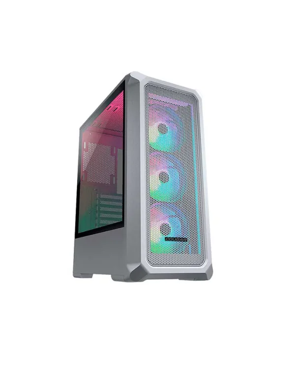 Gabinete Gamer Cougar Archon 2 Mesh RGB White - Mid Tower, 3x ARGB, Vidrio Templado, ATX/mATX