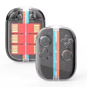 Estuche de almacenamiento transparente para Switch 2 Joy-cons y Tarjetas de juego