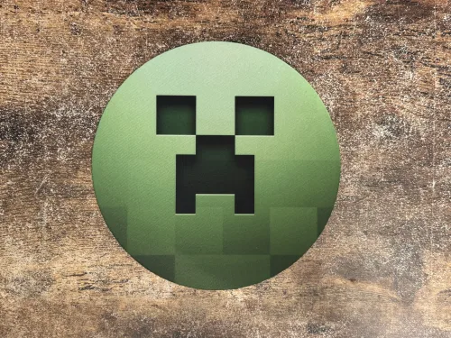 Mousepad Redondo 20CM de Diametro diseño Creeper Minecraft