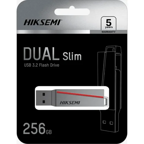 Pendrive 256GB Hiksemi Dual Slim USB C 3.2 Flash Drive