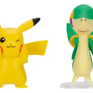 Figura De Batalla Pikachu + Snivy Pokemon Battle Ready