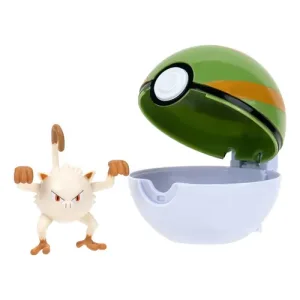 Figura Pokemon Clip N Go Mankey Con Nido Ball 5cm Jazwares