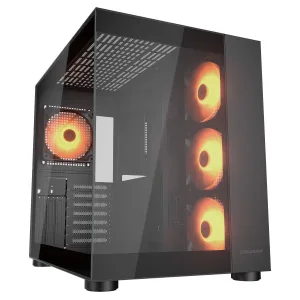 Gabinete Gamer Cougar FV150 RGB Black + Ventiladores preinstalados