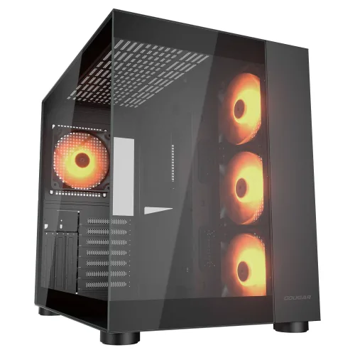 Gabinete Gamer Cougar FV150 RGB Black + Ventiladores preinstalados