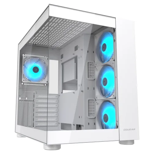Gabinete Gamer Cougar FV150 RGB White + Ventiladores preinstalados