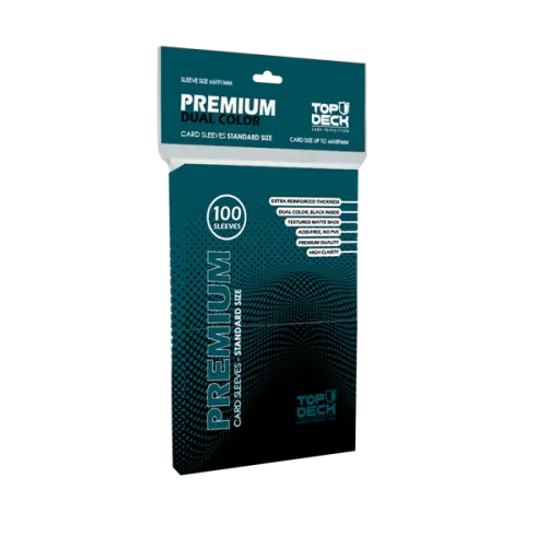 Protectores de Cartas Premium TCG | TOPDECK Standard 66x91mm color Negro