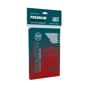 Protectores de Cartas Premium TCG | TOPDECK Standard 66x91mm color Rojo
