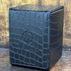 Deck Box TCG Caja Cartas Mazo Henwei Diseño Piel de Serpiente Color Negro