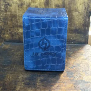 Deck Box TCG Caja Cartas Mazo Henwei Diseño Piel de Serpiente Color Rojo Azul