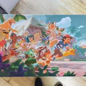 Playmat - Mousepad 35X60Cm Diseño Pokemon Ash de Sol y Luna