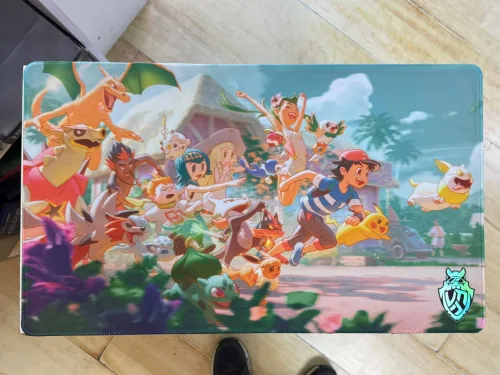 Playmat - Mousepad 35X60Cm Diseño Pokemon Ash de Sol y Luna