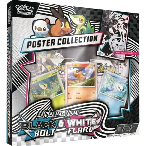 Cartas Pokemon TCG Fulgor negro y Llama Blanca Poster de Coleccion Español