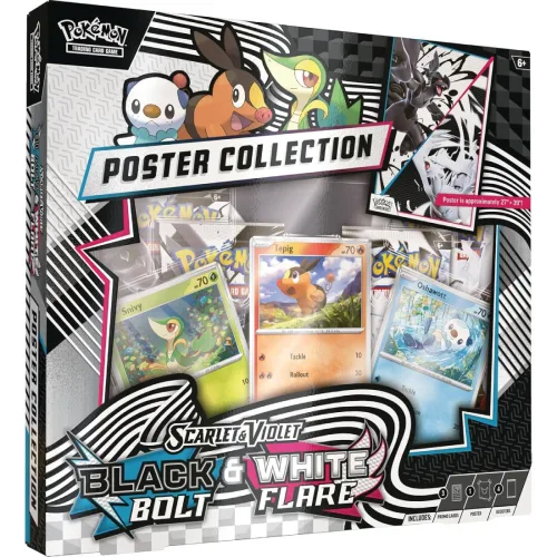 Cartas Pokemon TCG Fulgor negro y Llama Blanca Poster de Coleccion Español