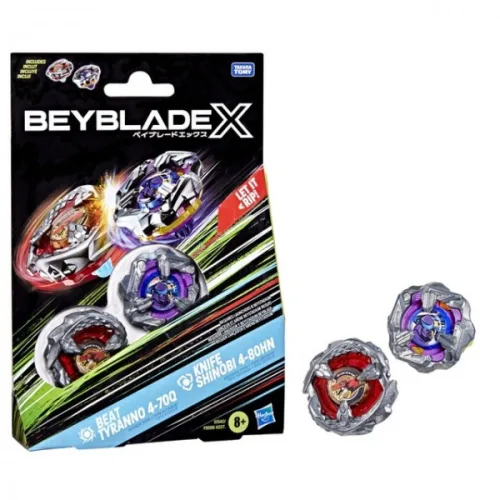 Trompo Beyblade Dual Pack Beat Tyranno 4-70Q x Knife Shinobi 4-80HN
