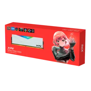 Memoria RAM DDR4 16GB 3600MT/s XPG SPECTRIX D50 RGB, CL18, UDIMM, 1.35V, White