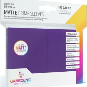 Funda Protectora de Cartas TCG Matte Prime Sleeves Gamegenic 100 Sobres Morado 66x91