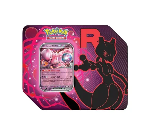 Cartas Pokemon Team Rocket Tin Mewtwo Inglés