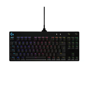 Teclado Gamer Logitech G Pro RGB, Mecánico, Switch GX Blue, Alámbrico, Negro