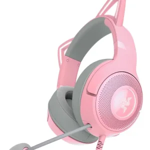 Audifonos Gamer Razer Kraken Kitty V2 Quartz Edition Rosado