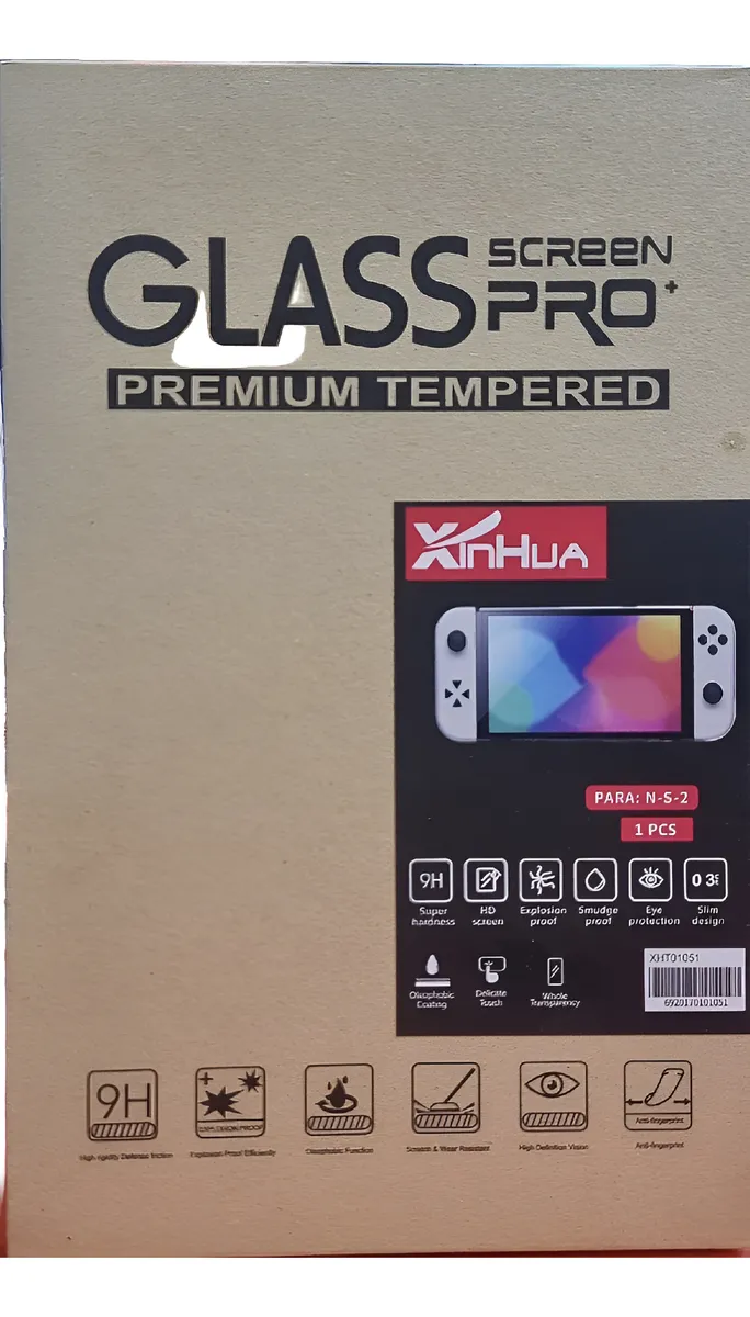 Mica de Vidrio Premium Templado protectora de pantalla para Nintendo Switch 2 Xinhua