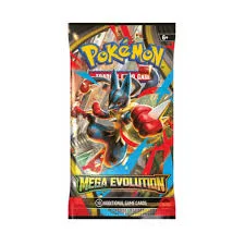 Sobre de Cartas Pokemon TCG Mega Evolution Ingles unidad