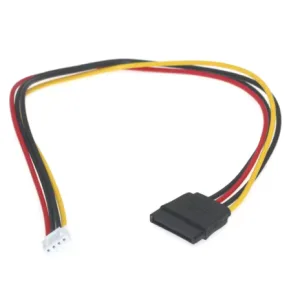 Adaptador de disquete hembra de 4 pines a SATA hembra de 15 pines, convertidor de cable de alimentación, adaptador hembra de disquete a SATA hembra de 15 pines