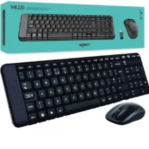 Kit Teclado y Mouse Logitech MK220 Inalambrico Negro