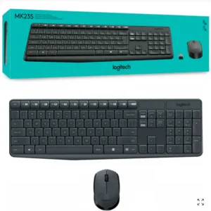 Kit Teclado y Mouse Logitech MK235 Inalambrico Negro