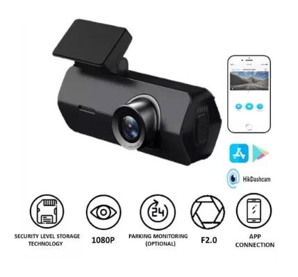 Cámara Móvil Dash Cam Hikvision K2, 1080p, con Mic, Wi-Fi 16gb a 128gb micro SD