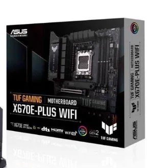 Placa Madre ASUS TUF Gaming X670E-PLUS WiFi 6E/ AM5 Ryzen 7000/ ATX/ HDMI/ DP/ DDR5/4M.2