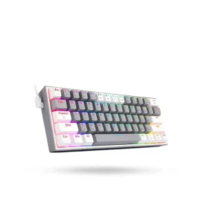 Teclado Gamer Redragon Fizz Pro K616 Gris y Blanco RGB Inalambrico