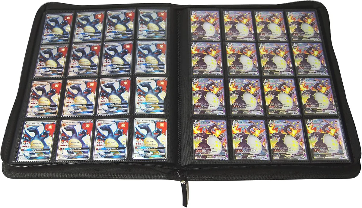 Carpetas para coleccionistas Alta Capacidad 16 Pocket Binder - The Black Archive TCG Cartas