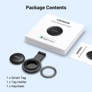 Localizador Smart Tag BT 5.2 Finder Apple Compatible Negro Ugreen CM520