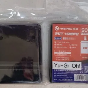 Protectores Fundas para Cartas Henwei Yu-Gi-Oh 63x90 mm 50 unidades Color Negro