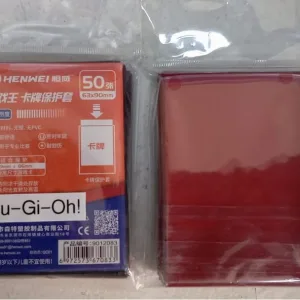 Protectores Fundas para Cartas Henwei Yu-Gi-Oh 63x90 mm 50 unidades Color Rojo