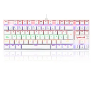 Teclado Gamer Redragon KUMARA K552W-KR Rainbow Switch Red Blanco Alambrico Español