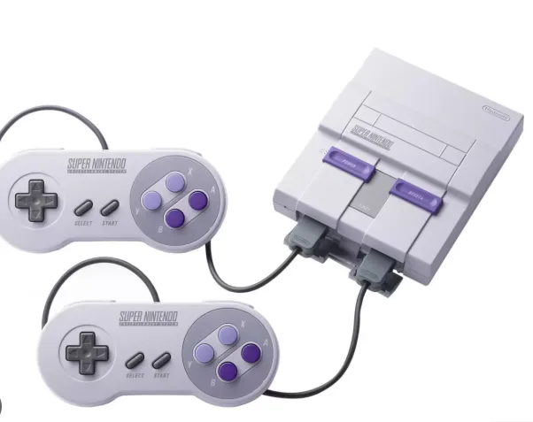 Consola Super Nintendo (SNES) + 2 controles + 1 Juego (Open Box)