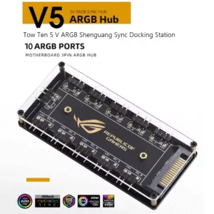 Divisor de Cable ARGB de 5V/3 pines, adaptador de ventilador RGB, ASUS AURA SYNC, Cable de extensión de alimentación SATA para enfriador de ordenador y PC