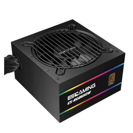 Fuente de Poder ESGAMING de 650W (modelo ES-RGB650W)