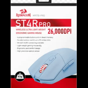 Mouse Redragon Star Pro M917B-PRO (Celeste) Inalambrico