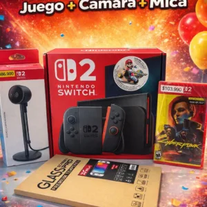 Promo Consola Nintendo Switch 2 (Open Box) + Cyberpunk 2077: Ultimate Edition NS2 + Camara para Nintendo Switch 2 + Mica NS2