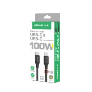 [OFERTAZO] Cable de carga USB-C a USB-C 100W Trenzado Bestlink / Mod. BL-CHCBMC100