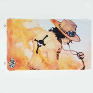 Playmat - Mousepad 35X60Cm Diseño One Piece Ace Puño de Fuego