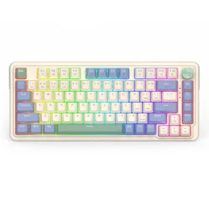 Teclado Redragon UCAL PRO K673CPG RGB PRO SP (Cream, Purple, Green)