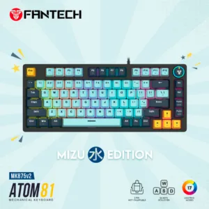 Teclado Fantech MK875V2 ATOM81 Mizu Edition SkyBlue Sw. Blue