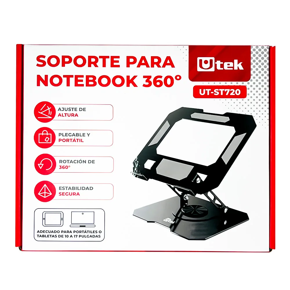 Soporte de metal para notebook con altura y rotación / UT-ST720