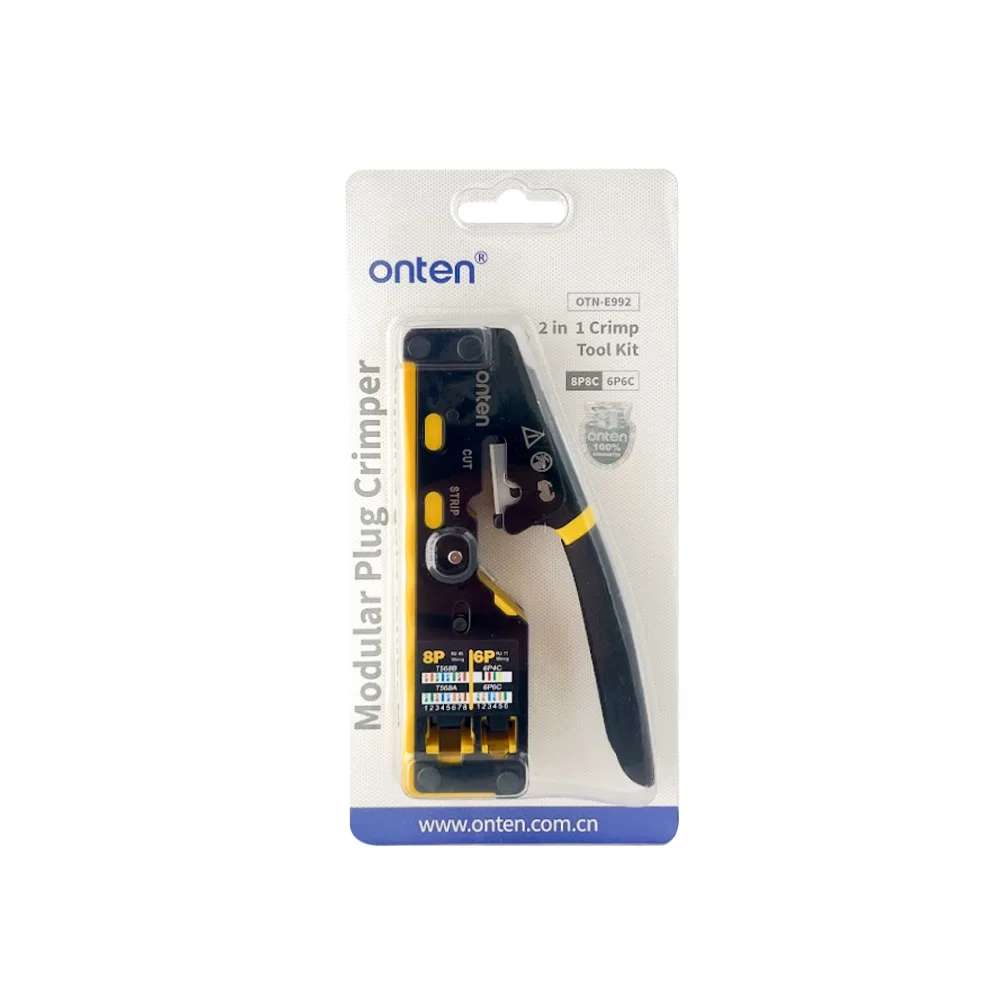 Crimpiadora RJ45/RJ11 con cuchilla de corte OTN-E992